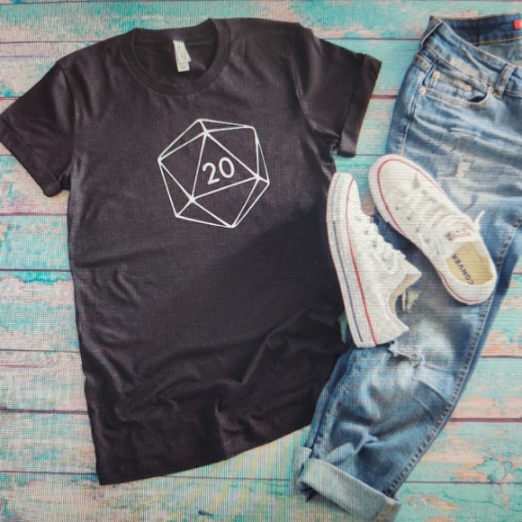 Gilden Tops - Role playing Dungeons & Dragons dice T shirt